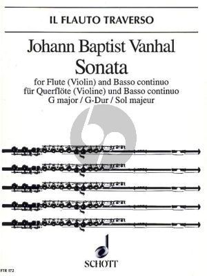 Vanhal Sonate G-dur Op.10 Nr.1 Flöte[Vi.]-Bc (Hugo Ruf)