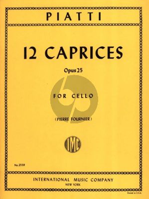 Platti 12 Caprices Op.25 for Violoncello (Edited by Pierre Fournier) (IMC)