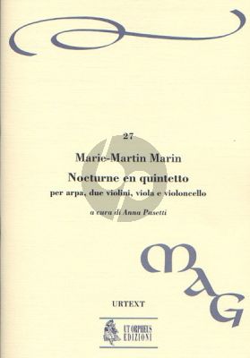 Marin Nocturno en Quintetto Harp-2 Violins-Viola-Violoncello (Score) (edited by Anna Pasetti)