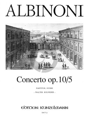 Albinoni Concerto A-dur Op.10 / 5 Violine-Streicher-Bc (Partitur) (Walter Kolneder)