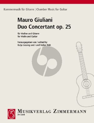 Giuliani Duo Concertant e-moll Op. 25 Violine und Gitarre (Spielpartitur) (Kolja Lessing und Volker Hoh)