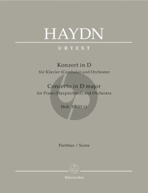 Haydn Konzert D dur Hob.XVIII:11 Klavier und Orchester Partitur (Herausgebers Horst Walter und Bettina Wackernagel)