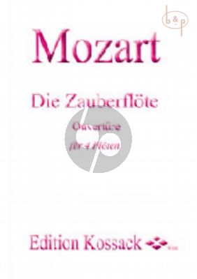 Zauberflote Ouverture (4 Flutes) (Score/Parts)