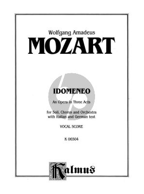 Mozart Idomeneo KV 366 Vocal Score (ital./germ.)