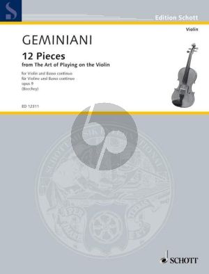 Geminiani 12 Pieces from The Art of Playing on the Violin Op. 9 Violin and Piano (edited by Gwilym Beechey)