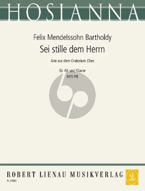 Mendelssohn Sei Stille dem Herrn aus Elias Altstimme (C-dur) und Klavier
