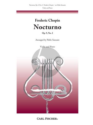 Chopin Nocturne Op.9 No.2 for Violin and Piano (Arranged by Pablo Sarasate)