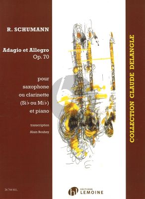 Schumann Adagio & Allegro Op.70 Alto / Tenor Sax. [Clar.] - Piano (Bouhey) (advanced)