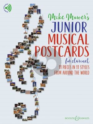 Mower Junior Musical Postcards for Clarinet (Book with Audio online) (11 Pieces in Styles from All Over the Globe)