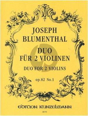 Blumenthal Duo Op. 82 No. 1 2 Violinen