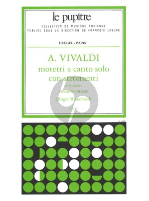 Vivaldi Motetti a Canto solo con Strumenti Vol. 1 voice-instruments (Score) (Roger Blanchard)