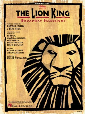 John Rice  Lion King the Musical (Broadway Vocal Selection) Piano/Vocal/Guitar