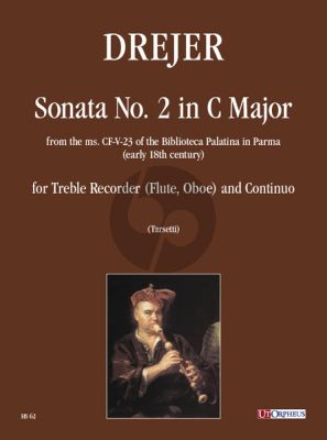 Drejer Sonata No. 2 C-major Treble Recorder (Flute/Oboe) and Bc (edited by ValeriaTarsetti)