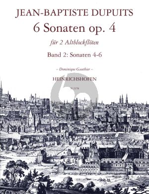 Duipuits 6 Sonaten Op. 4 Vol. 2 No. 4 - 6 2 Altblockflöten (Gauthier)