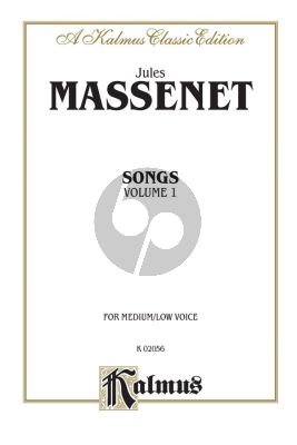 Massenet 20 Songs Vol.1 Medium Low Voice and Piano