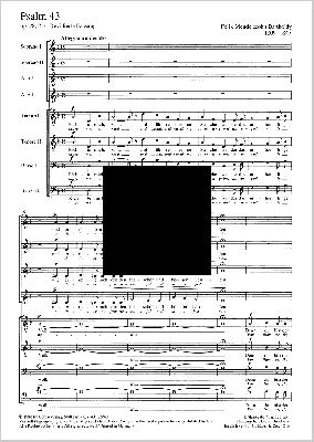 Mendelssohn Richte mich Gott Psalm 43 Op.78 No.2 SSAATTBB (German/English) (Revidierte Fassung von David Brodbeck)