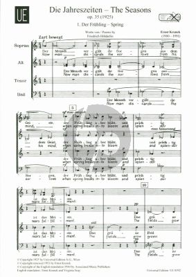 Krenek Die Jahreszeiten Op.35 SATB