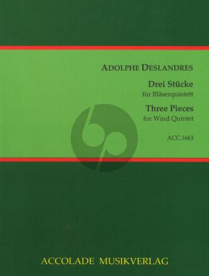 Deslandres 3 Pieces for Woodwind Quintet Score/Parts