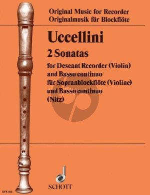 Uccelini 2 Sonaten Sopranblockflöte (Violine) und Bc (Martin Nitz)