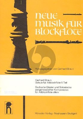Braun Schule fü Altblockflöte Vol.2 16 Etuden und Solostücke