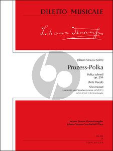 Strauss Prozess Polka Op. 294 Orchester (Stimmensatz) (Fritz Racek)