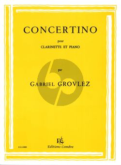 Grovlez Concertino Clarinette et Piano (grade 4)