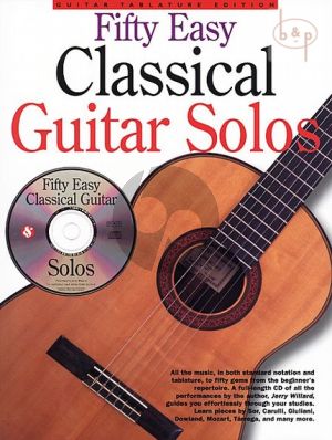 50 Easy Classical Guitar Solos (incl .TAB.) Book with Cd
