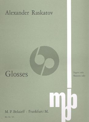 Raskatov Glosses Fagott solo (1989)