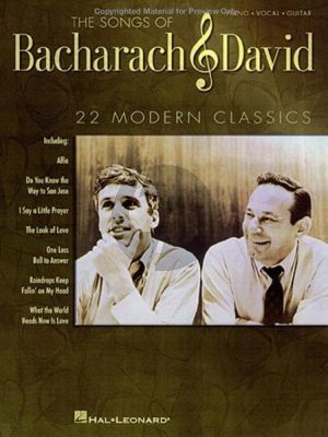 Bacharach The Bacharach-David Songs Piano-Vocal-Guitar