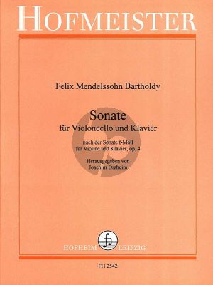 Mendelssohn Sonate f-moll Op.4 Violoncello und Klavier (Joachim Draheim)