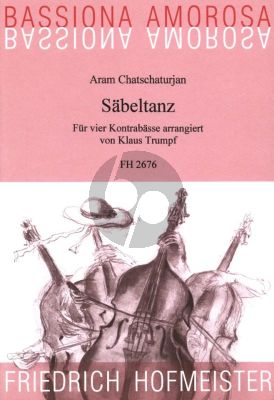 Khachaturian Sabeltanz für vier Kontrabässe (Part./Stimmen) (transcr. Klaus Trumpf)