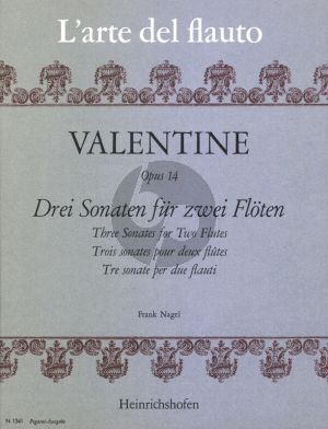 Valentine 3 Sonaten Op. 14 2 Flöten (Frank Nagel)