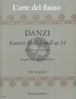 Danzi Konzert No. 2 d-moll Op. 31 Flöte und Orchester (Klavierauszug) (Peter Anspacher)