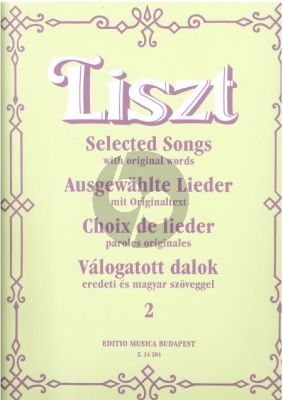 Liszt Selected Songs Vol.2 (Medium/Low)