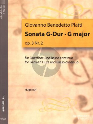 Platti Sonate G-dur Op. 3 No. 2 Flöte und Bc (Hugo Ruf)