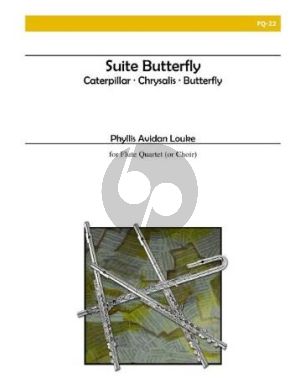 Louke Suite Butterfly for 4 Flutes or Flute Choir (Score/Parts)
