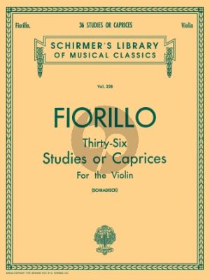 Fiorillo 36 Studies or Caprices for Violin (Henry Schradieck)