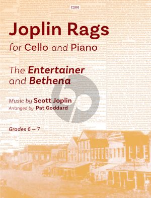 Joplin Joplin Rags - The Entertainer and Bethena for Violoncello and Piano (Arranged by Pat Goddard) (Grades 6-7)