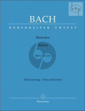 Motetten BWV 225 - 230 Klavierauszug