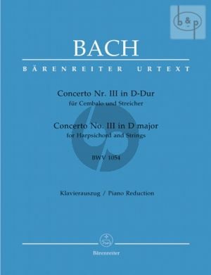 Concerto No.3 D-major BWV 1054 (Harpsichord- Strings) (piano red.)