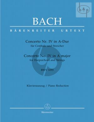 Concerto No.4 A-major BWV 1055 (Harpsichord- Strings) (Piano red.)