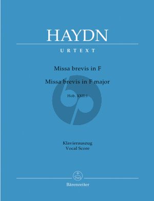 Haydn Missa Brevis F-dur Hob.XXII:1 for Soprano Solo, SATB and Orchestra Vocal Score (Editors James Dack and Georg Feder) (Barenreiter-Urtext)