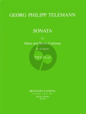 Telemann Sonata a-minor TWV 41:a3 (from Getreue Music-Meister) (1728) Oboe-Bc (Edward Higginbottom and Peter Still)