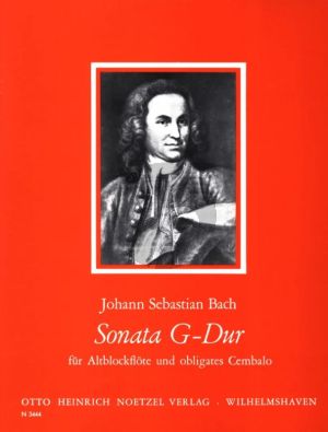 Bach Sonate G-dur (orig. A-dur) BWV 1032 fur Altblockflote und Klavier (Christa Sokoll)