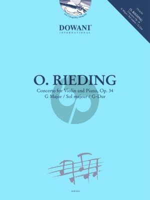 Rieding Concertino G major Op.34 Violin-Piano (Bk-Cd) (Dowani)