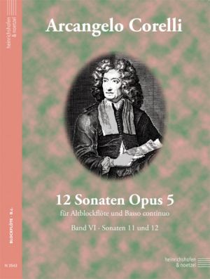 Corelli 12 Sonaten Op.5 Vol.6 (No.11-12 G-dur/g-moll La Follia) fur Altblockflote un Bc (Herausgegeben von Martin Nitz)