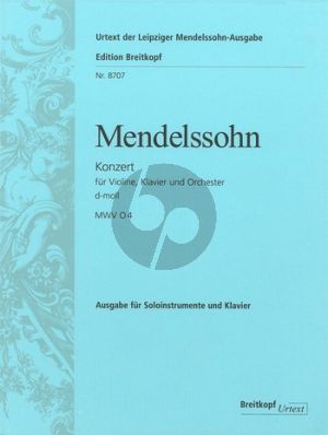 Mendelssohn Concerto d-minor Violin-Piano-Orchestra (red. Violin-Piano-Piano[as reduction of the Orch.]) (edited by Chr.Hellmundt)