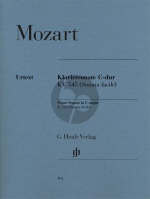 Mozart Sonate C-dur Facile KV 545 Piano (Herausgeber Ernst Herttrich - Fingersatz Hans-Martin Theopold) (Henle-Urtext)