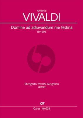 Vivaldi Domine ad adjuvandum me festina RV 593 Sopr.-SATB/SATB- 2 Vi.-Va.-Bc [2 Oboen ad lib.] (Partitur)