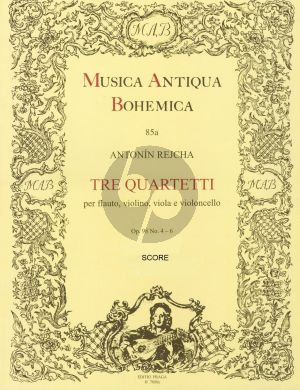 Reicha 3 Quartets Op.98 No.4 - 6 Flote-Violine-Viola-Violoncello Score (Ondracek)